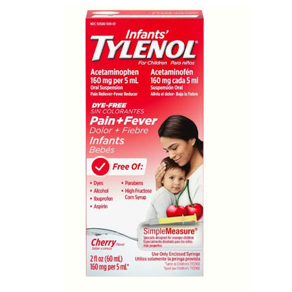 Tylenol® Children's Dye-Free Pain + Fever 160 mg Acetaminophen Oral Suspension