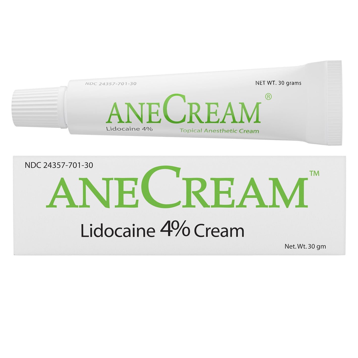 AneCream Topical Pain Relief 4% Strength Lidocaine Cream 30 Gram