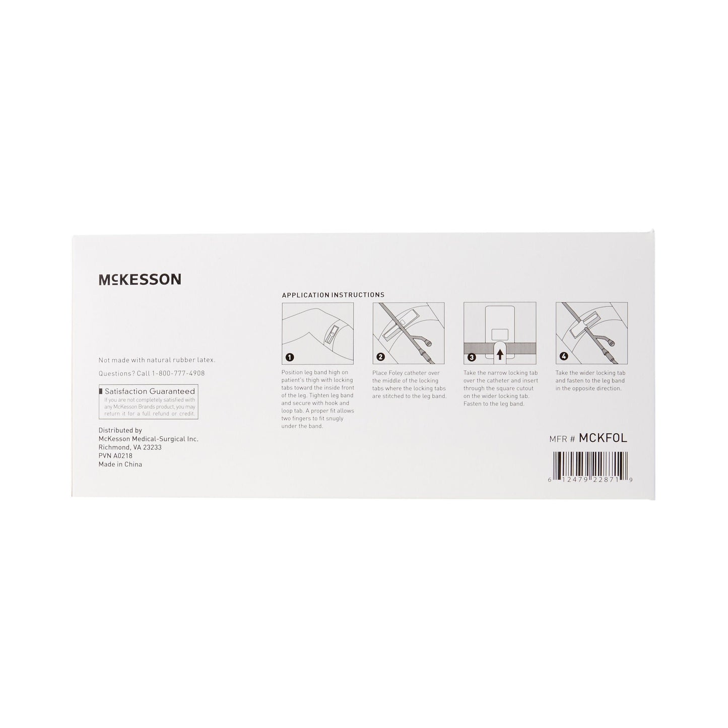 McKesson Foley Catheter Holder Leg Strap With Dual-Locking Tabs