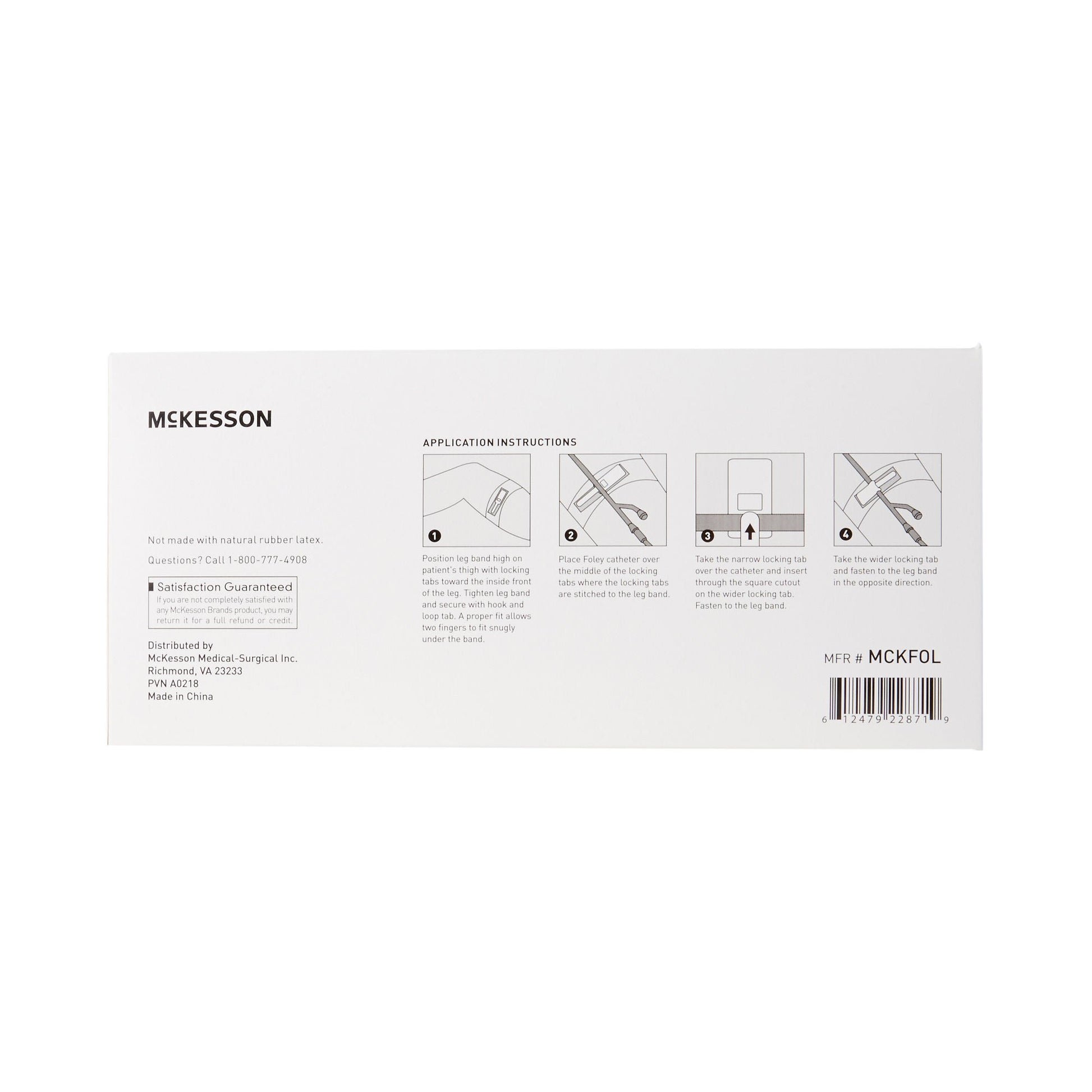 McKesson Foley Catheter Holder Leg Strap With Dual-Locking Tabs