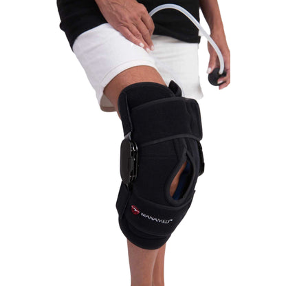 ManaEZ Rom Ice Knee Brace with Ice Pack and Compression System Right Knee