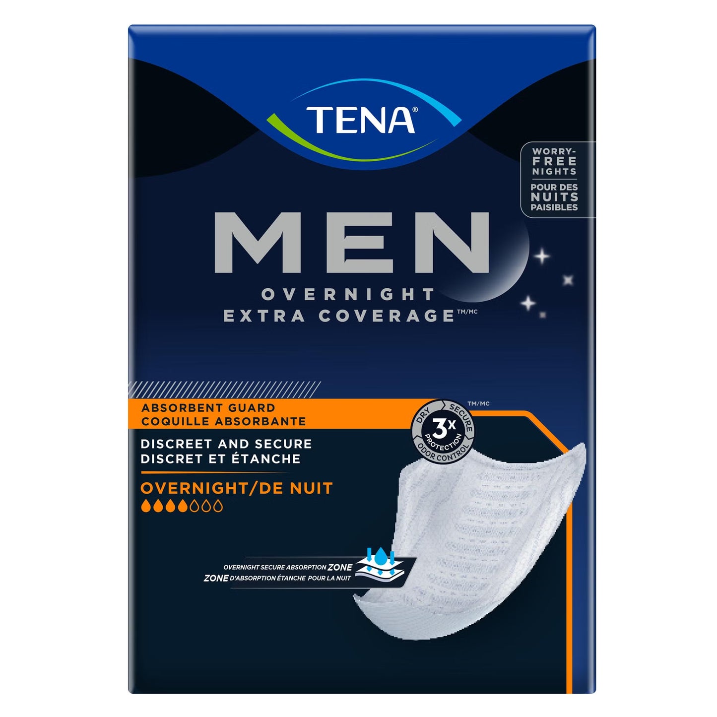 Tena® Men Overnight Extra Coverage Guards
