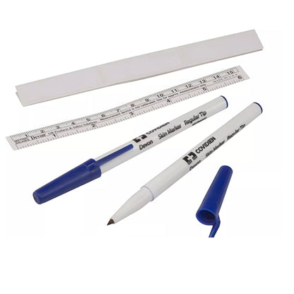 Cardinal Health™ Devon™ Traditional Skin Marker with Ruler, Fine Tip, Sterile