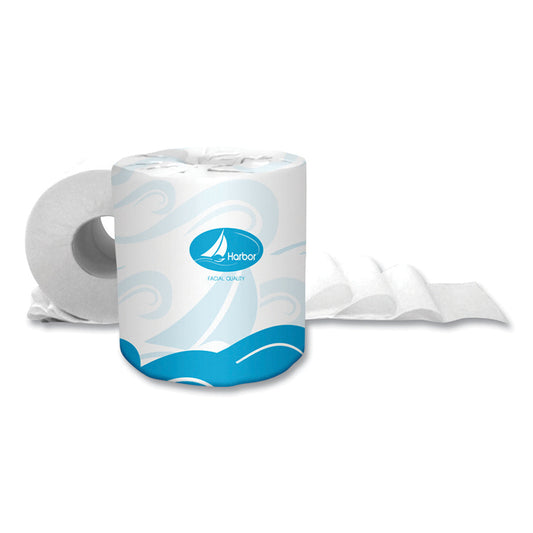 Harbor Embossed Bath Tissue, 4 in W x 4 in L per Sheet, 2-Ply, 550 Sheets/RL, 80 RL/CA (H24480)