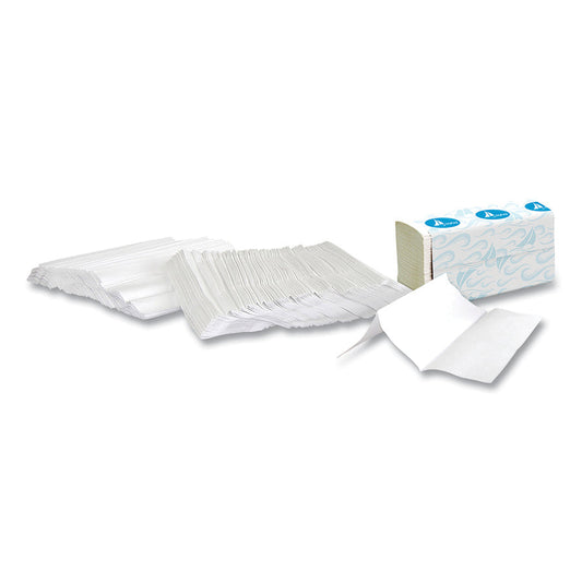 Harbor Multifold Towels, 9.5 in W x 9.25 in L per Sheet, 250 Sheets/PK, White (H3250W)