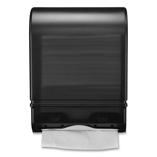 Harbor Folded Towel Dispenser, Wall Mount, Smoke Plastic Cover with Black Steel Base (HDMF1)