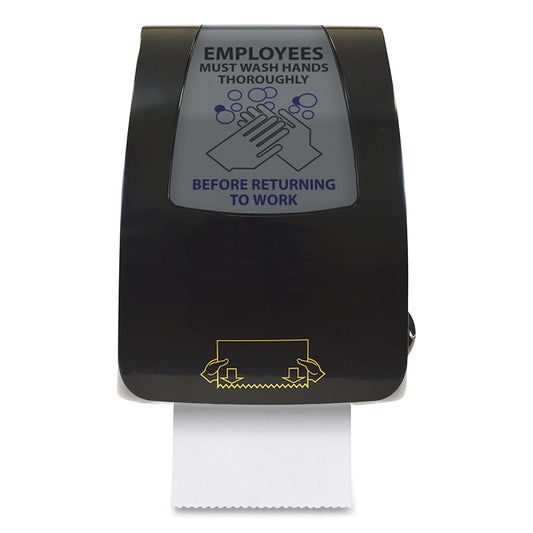 Harbor Hardwound Towel Dispenser, Wall Mount, Black Plastic Cover and Base (HDMHF1)