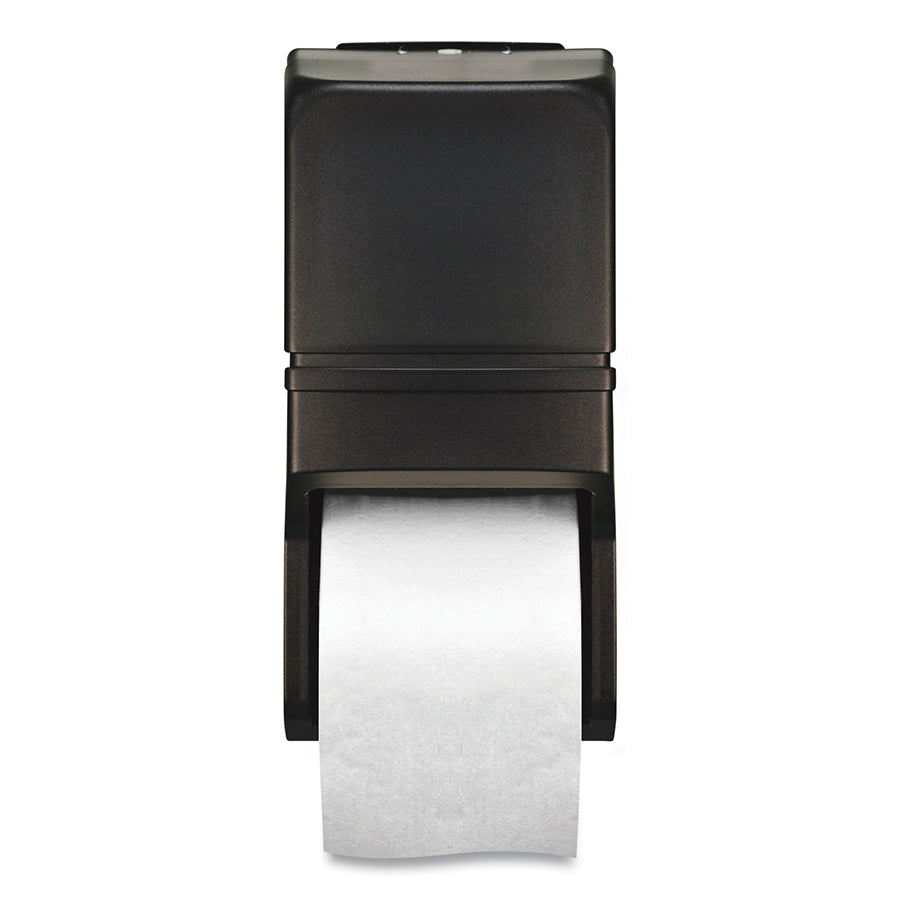 Harbor Toilet Tissue Dispenser, Holds 2 Standard Rolls, Smoke Plastic Cover with Black Steel Base (HDSBT1)