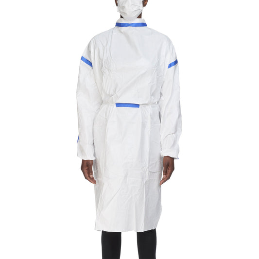 Chemotherapy Procedure Gown One Size Fits Most White Sterile ASTM F739-12 Disposable