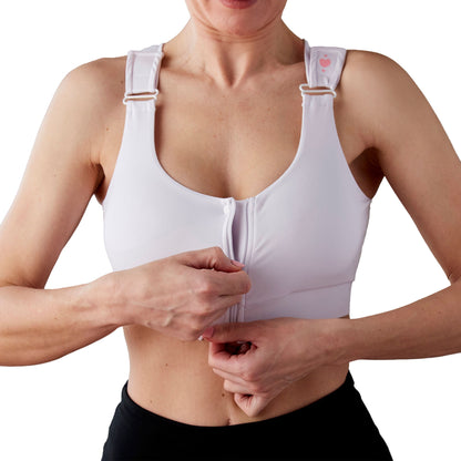 Shirl Post Surgical Bra, White, 2X-Large