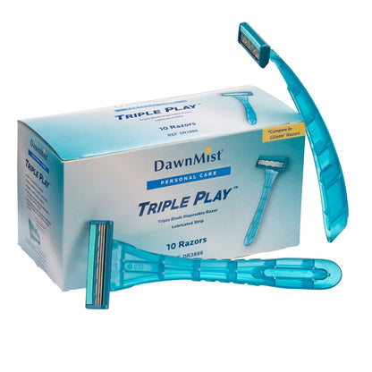 DawnMist® Triple Play Facial Razor, Disposable