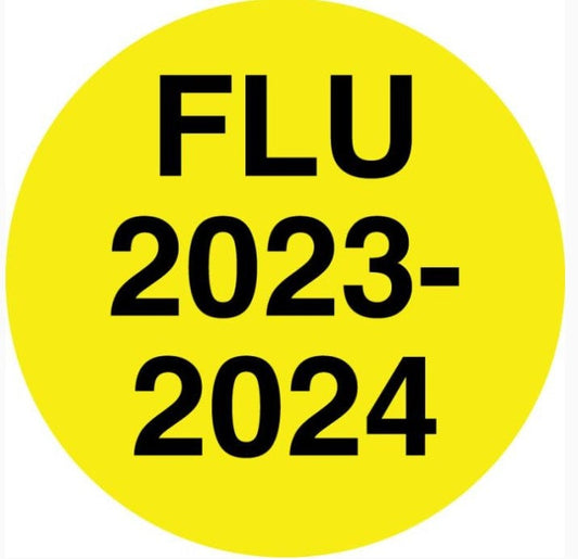 UAL Pre-Printed Label Auxiliary Label Yellow Fluorescent paper FLU 2023-2023 Black Communication Label 1/2 Inch Diameter