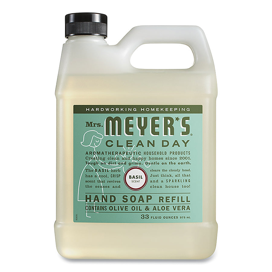 Mrs. Meyer'S Clean Day Hand Soap Refill, Basil, 33 fl oz (651349)