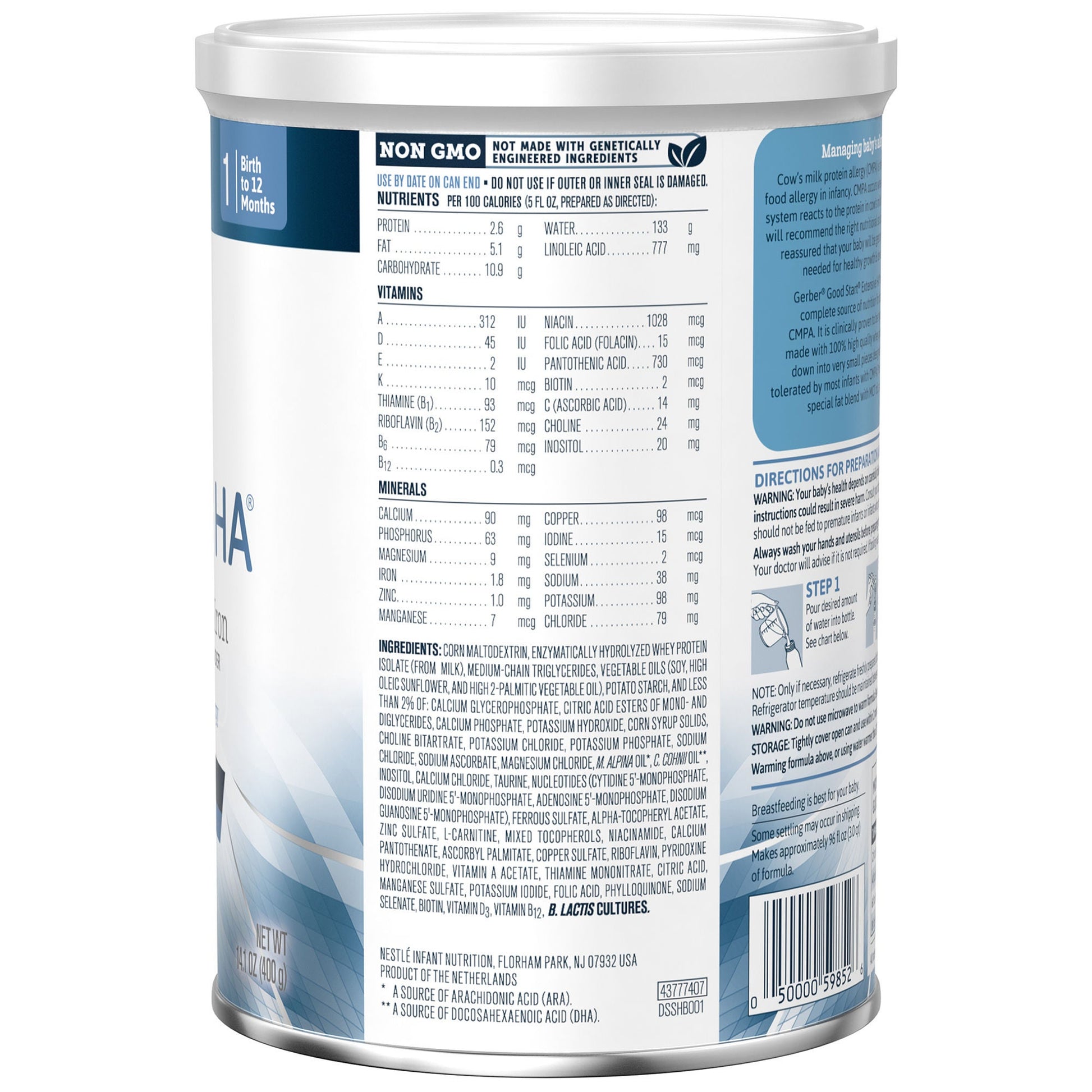 Gerber® Extensive HA™ Powder Infant Formula, can