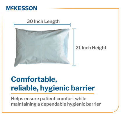 McKesson Pillowcase, Disposable, Standard, Blue, Tissue/Poly