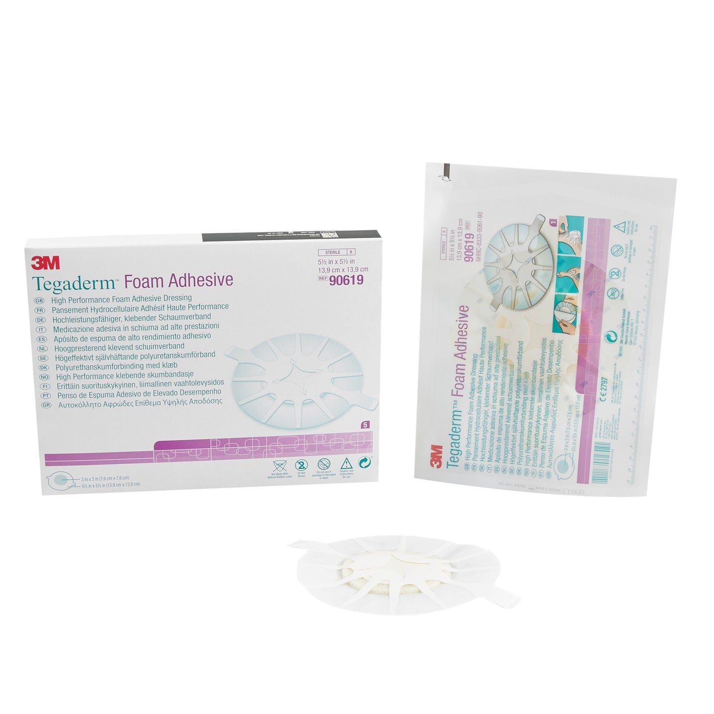 3M™ Tegaderm™ High Performance Adhesive w/ Border Foam Dressing
