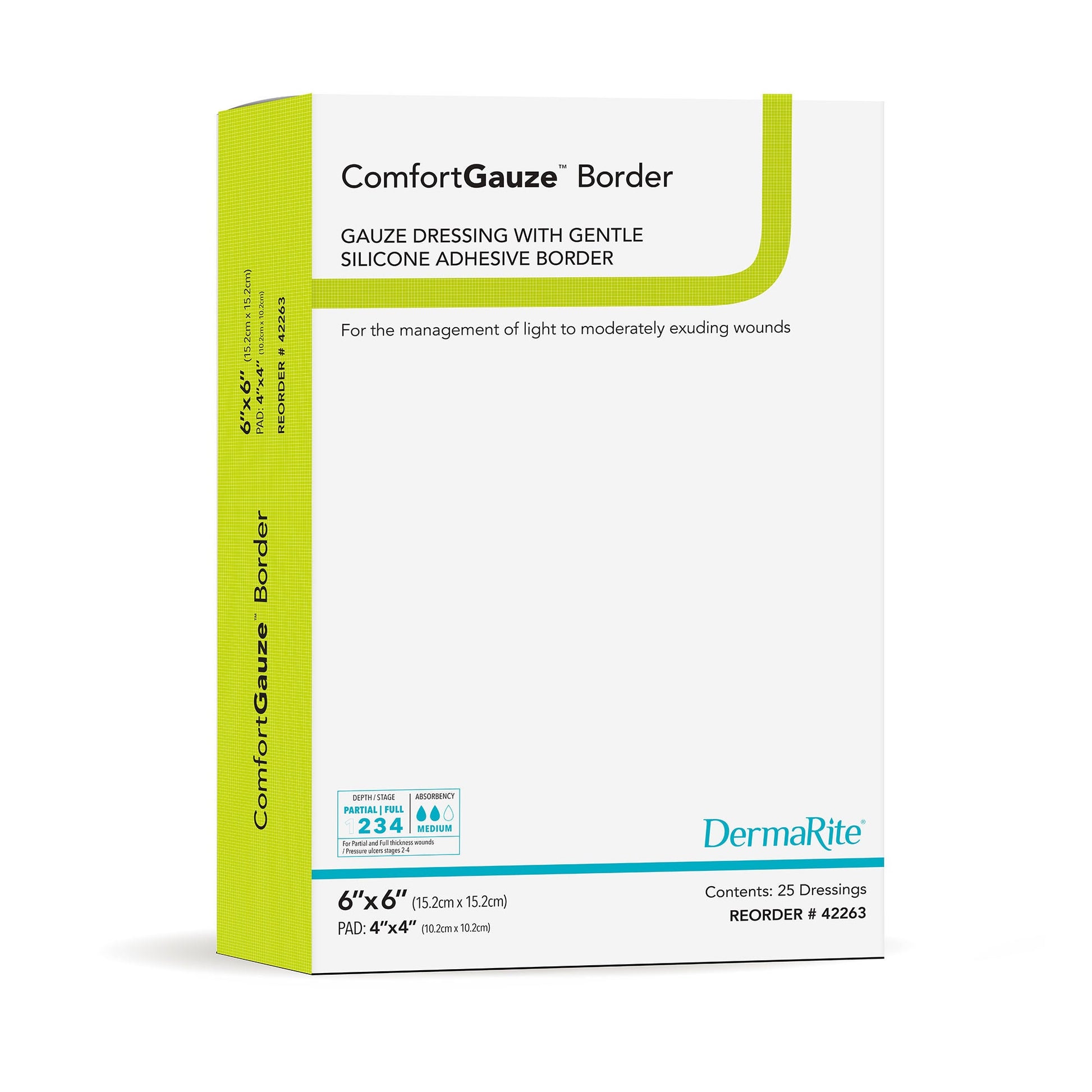 ComfortGauze™ Island Dressing with Silicone Border