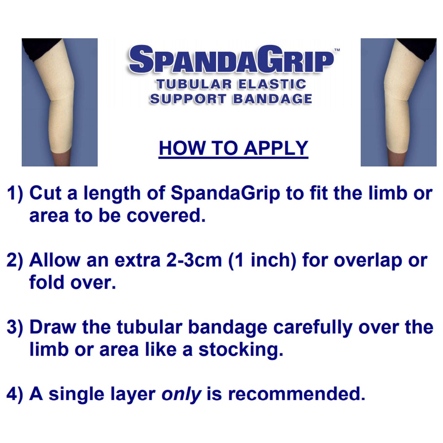 SpandaGrip™ Elastic Tubular Support Bandage