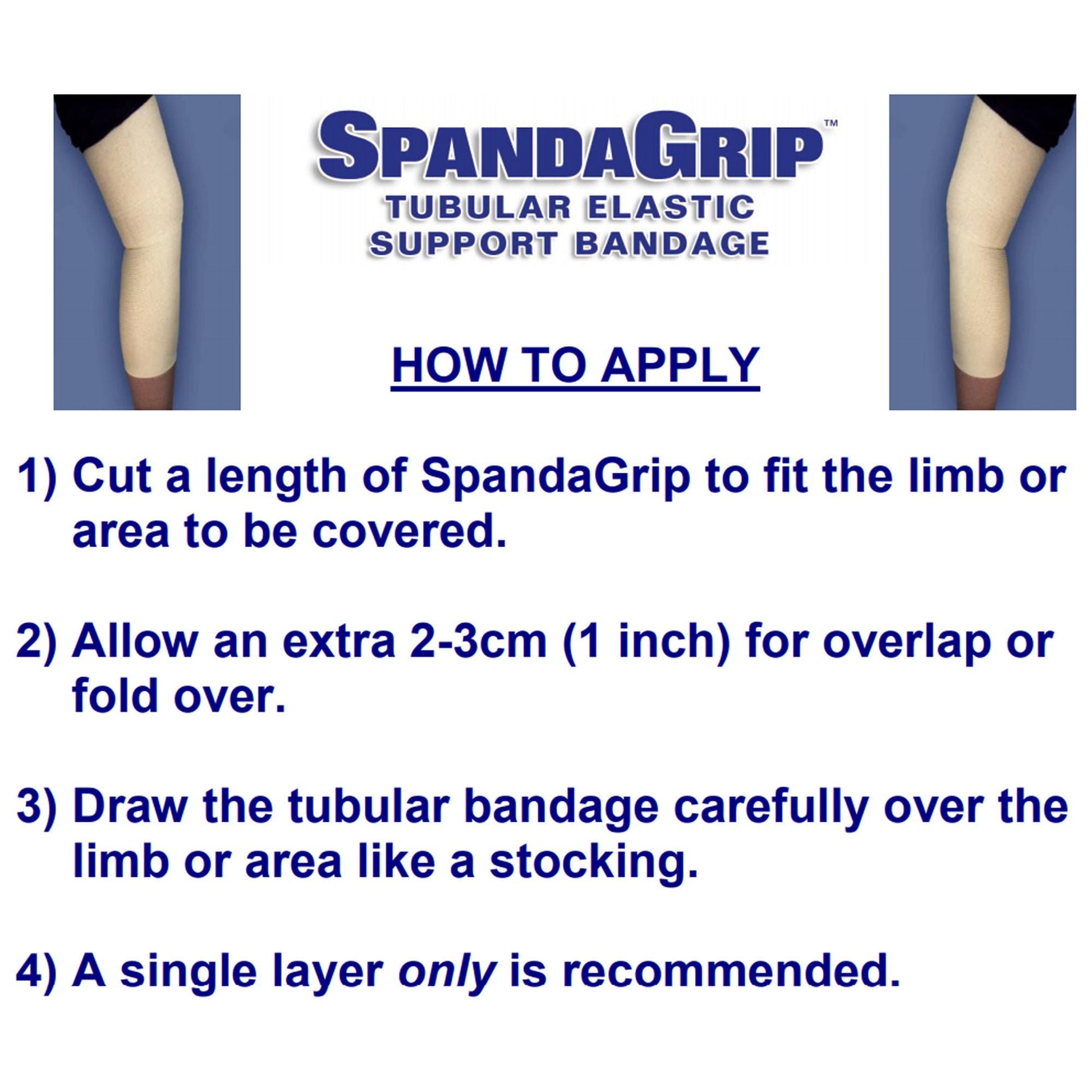 SpandaGrip™ Elastic Tubular Support Bandage