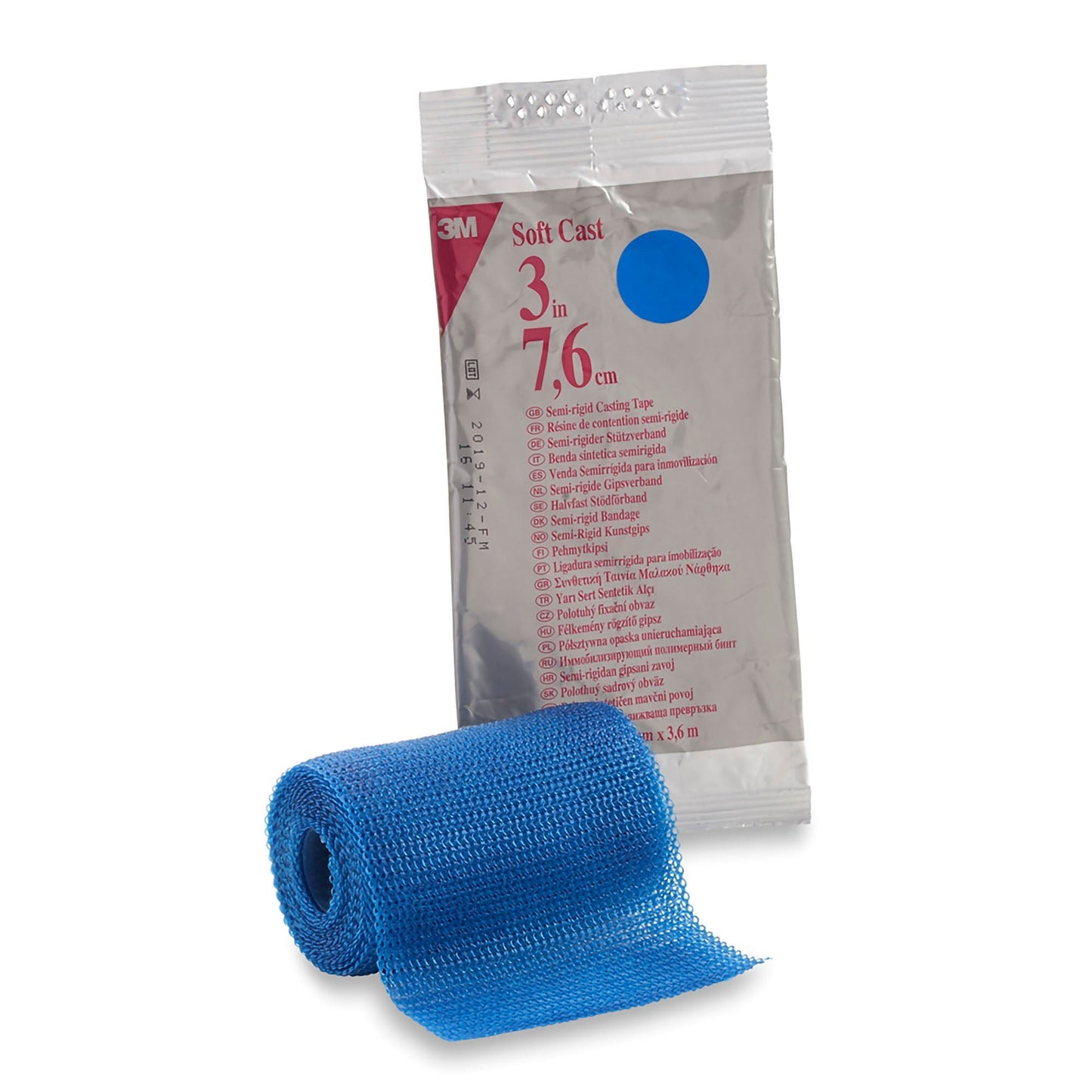 3M Scotchcast Soft Cast Cast Tape Semi-Rigid Fiberglass Blue