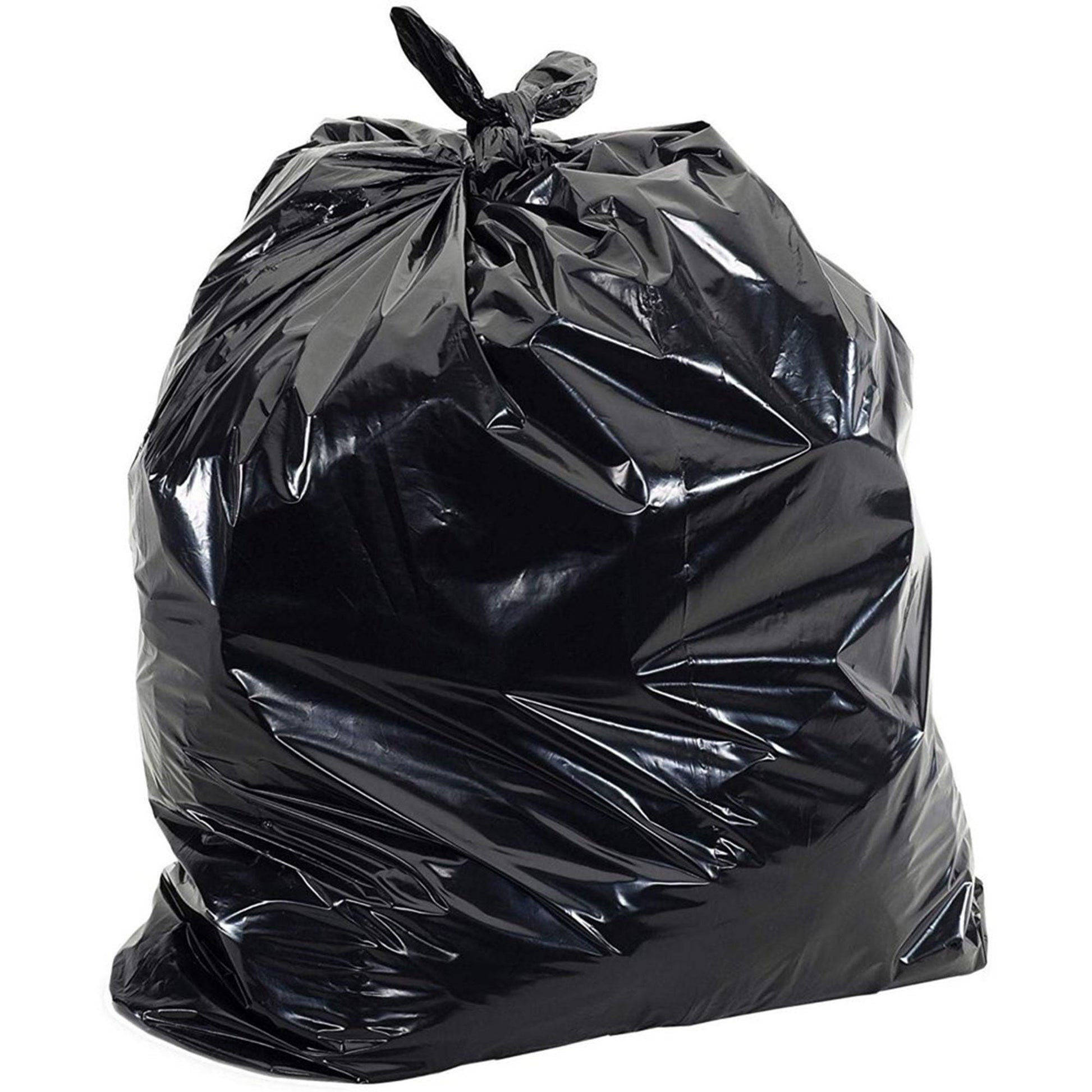 Pitt Plastics Trash Bag, Black, Star Seal Bottom