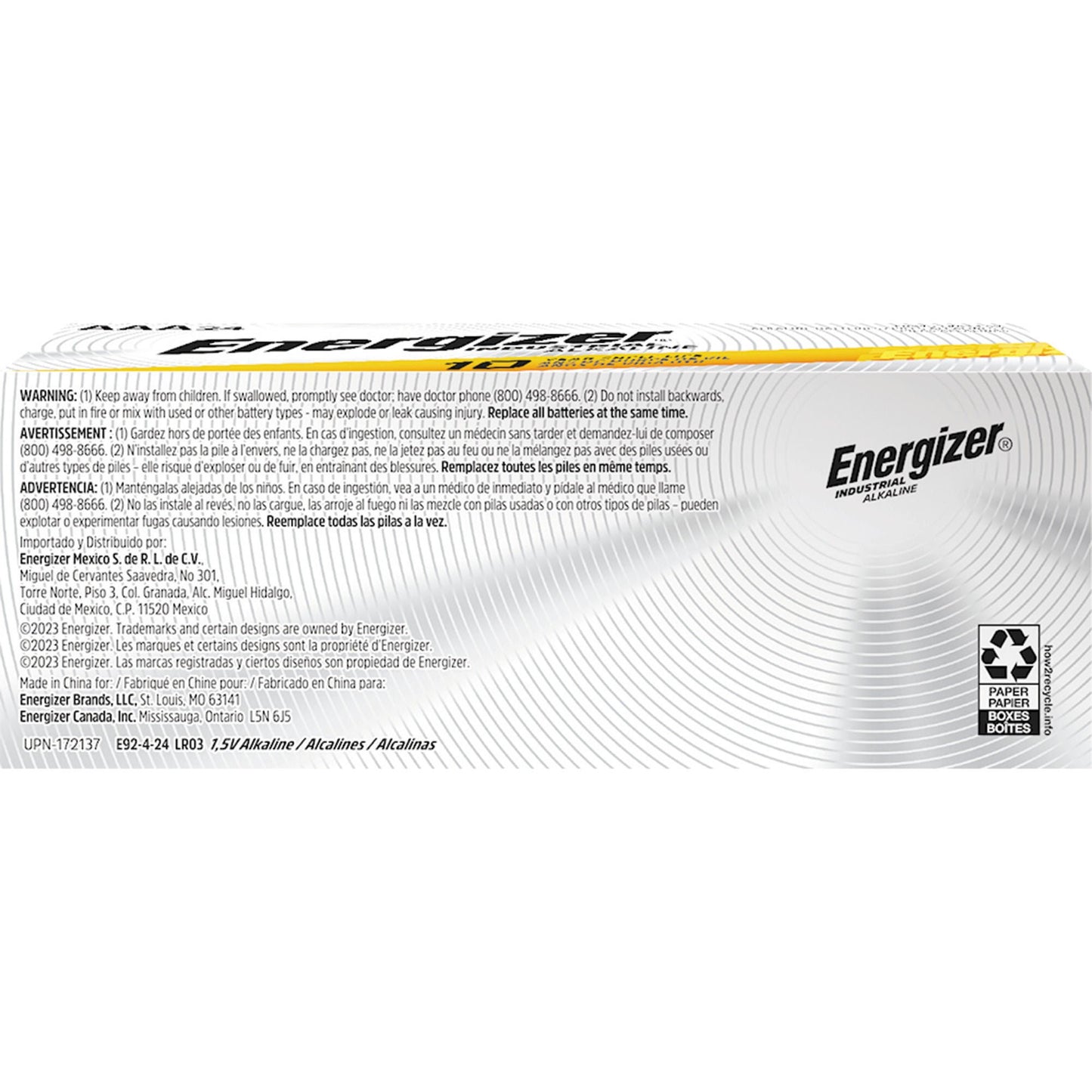 Energizer® Industrial® Alkaline Battery, C