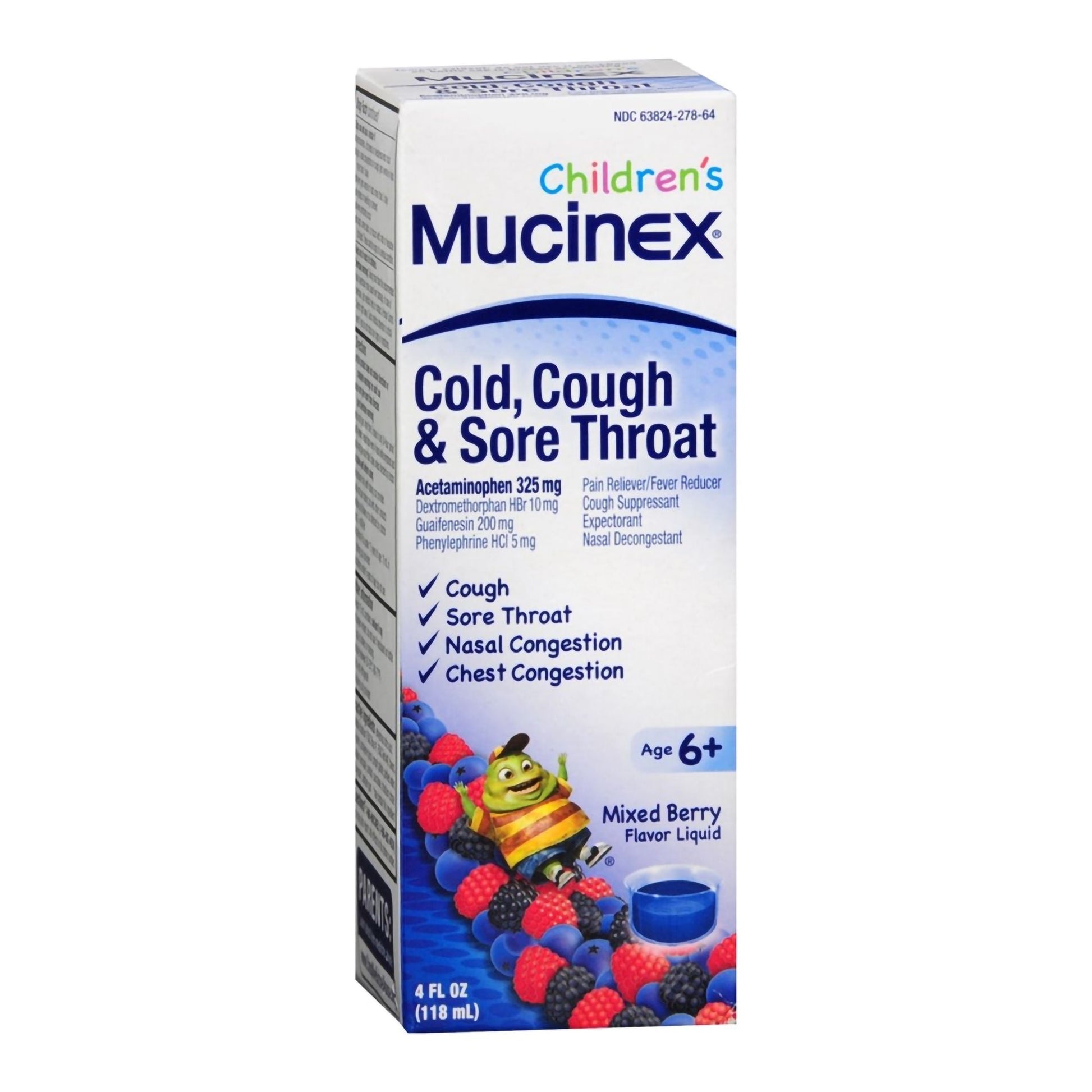 Mucinex® Children's Cold and Flu Liquid Very Berry