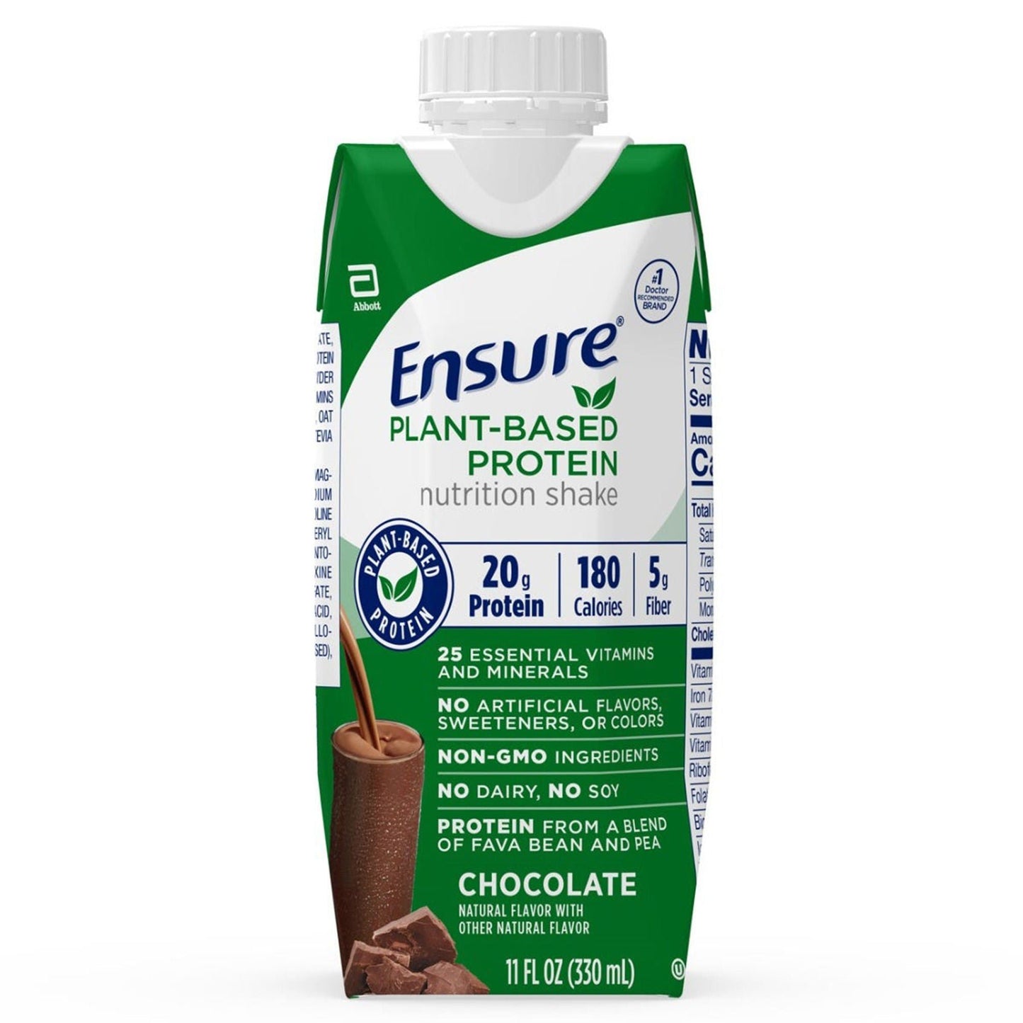 Ensure® Plant Based Protein Nutrition Shake, Chocolate, carton