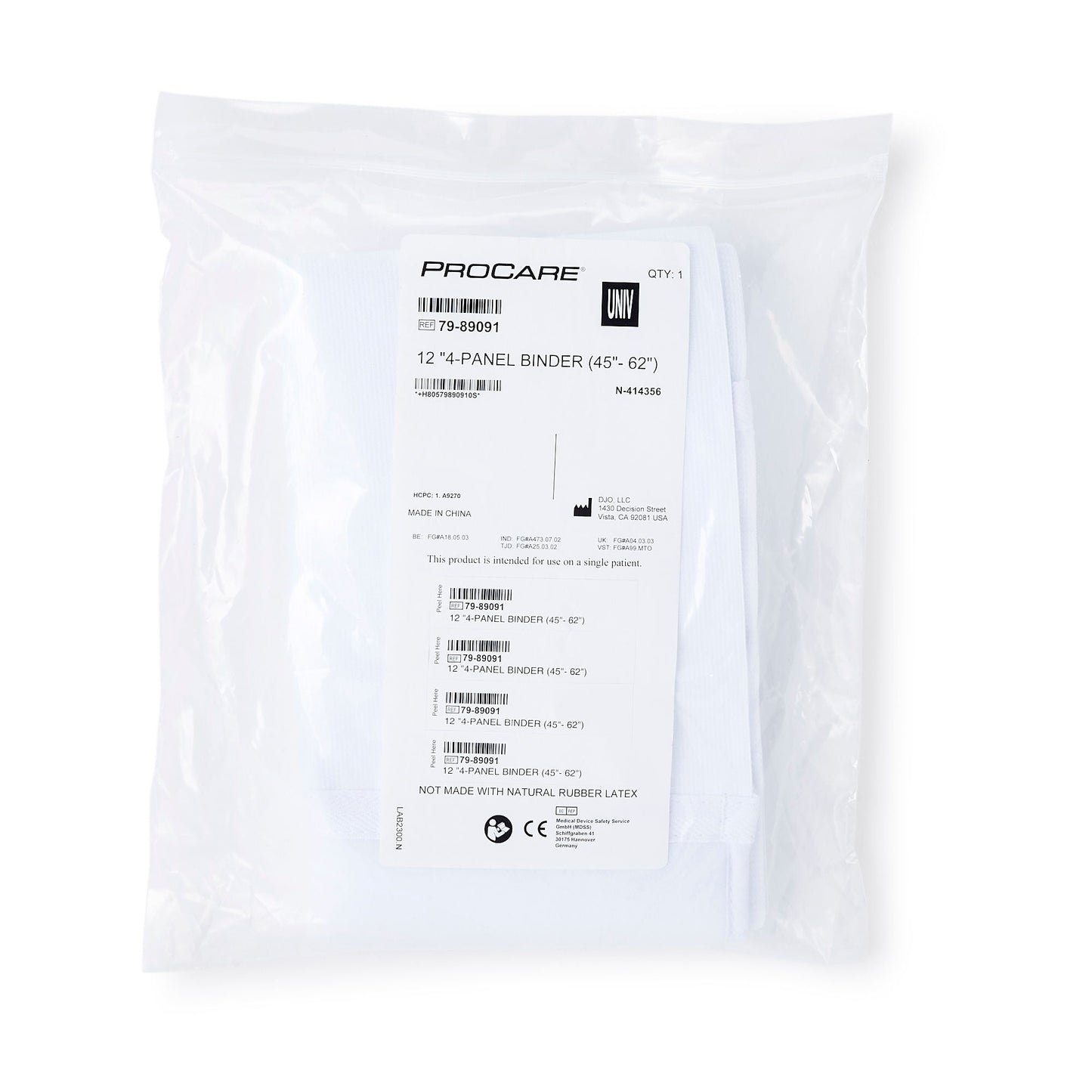 Procare® 4-Panel Abdominal Support, One Size Fits 45 - 62 Inch Waists