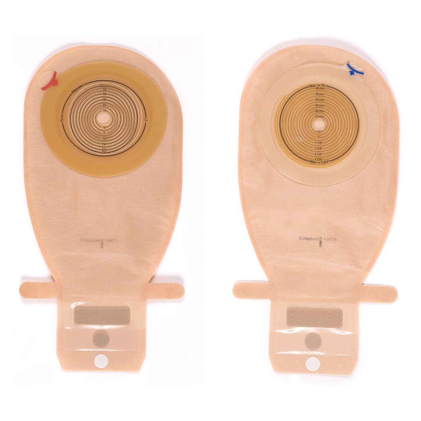 Assura® Flat One-Piece Opaque Colostomy Pouch, Cut to fit Stomas