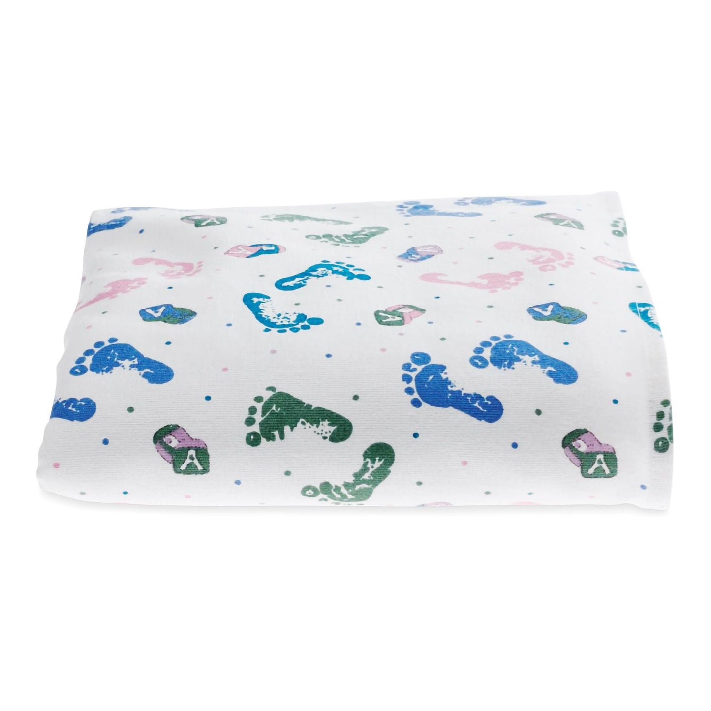 Kuddle-Up Baby Blanket Cotton Baby Footprint Print