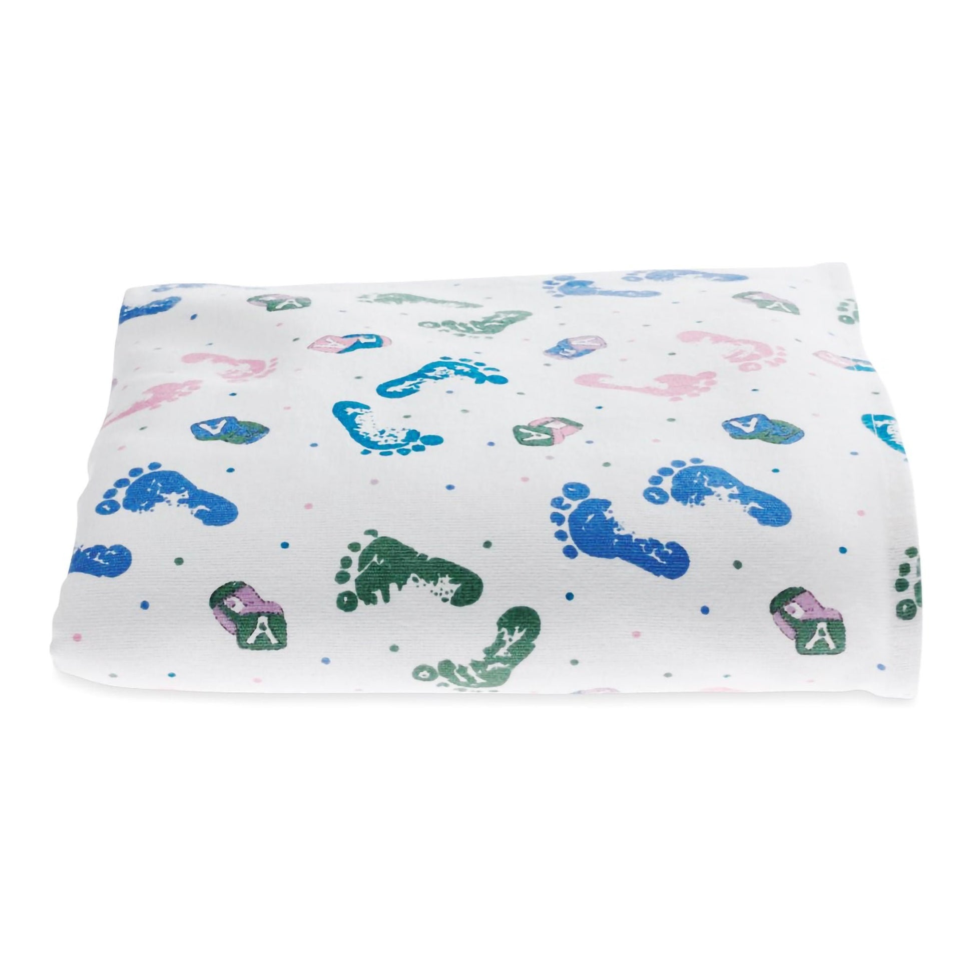 Kuddle-Up Baby Blanket Cotton Baby Footprint Print
