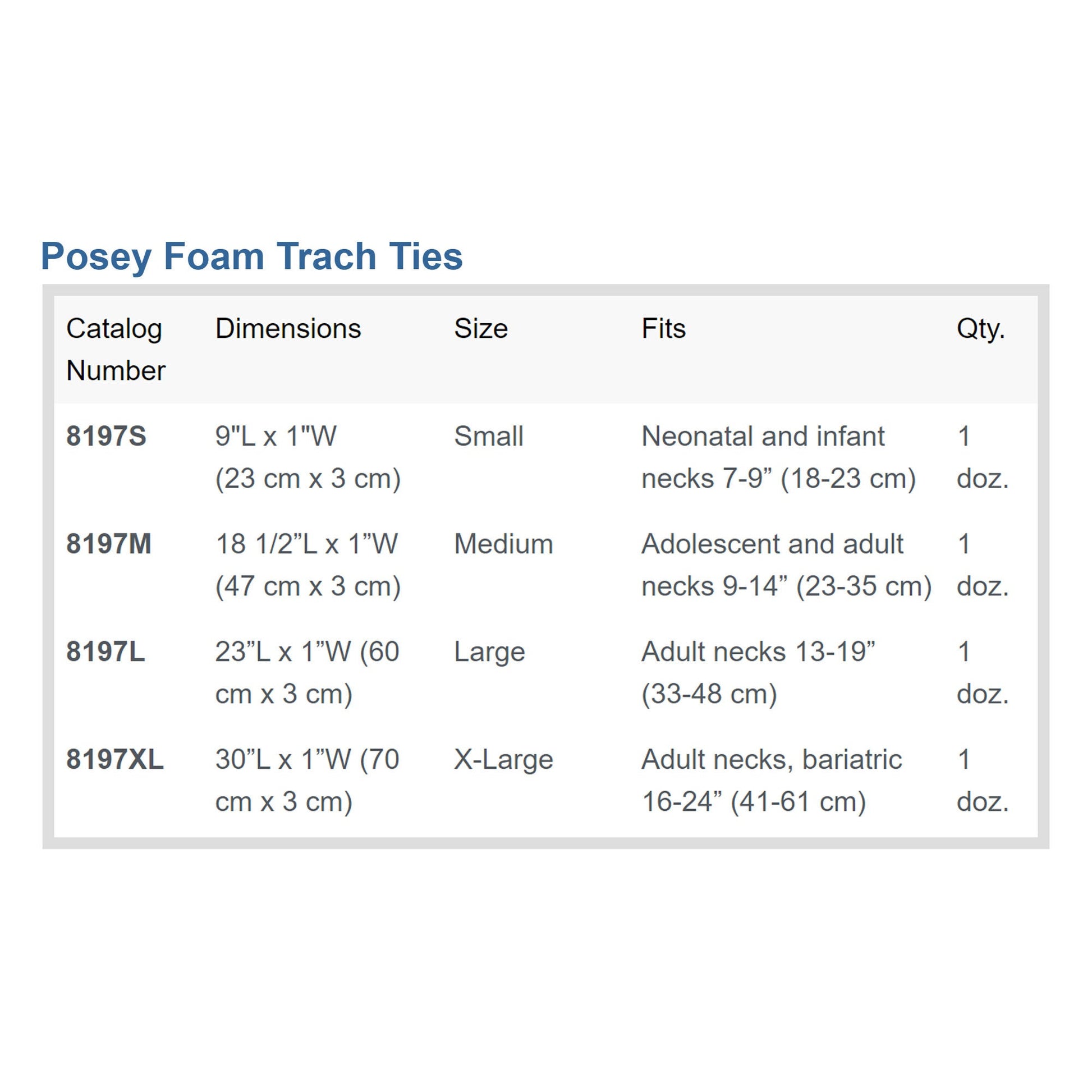 Posey® Tracheostomy Tie, Medium