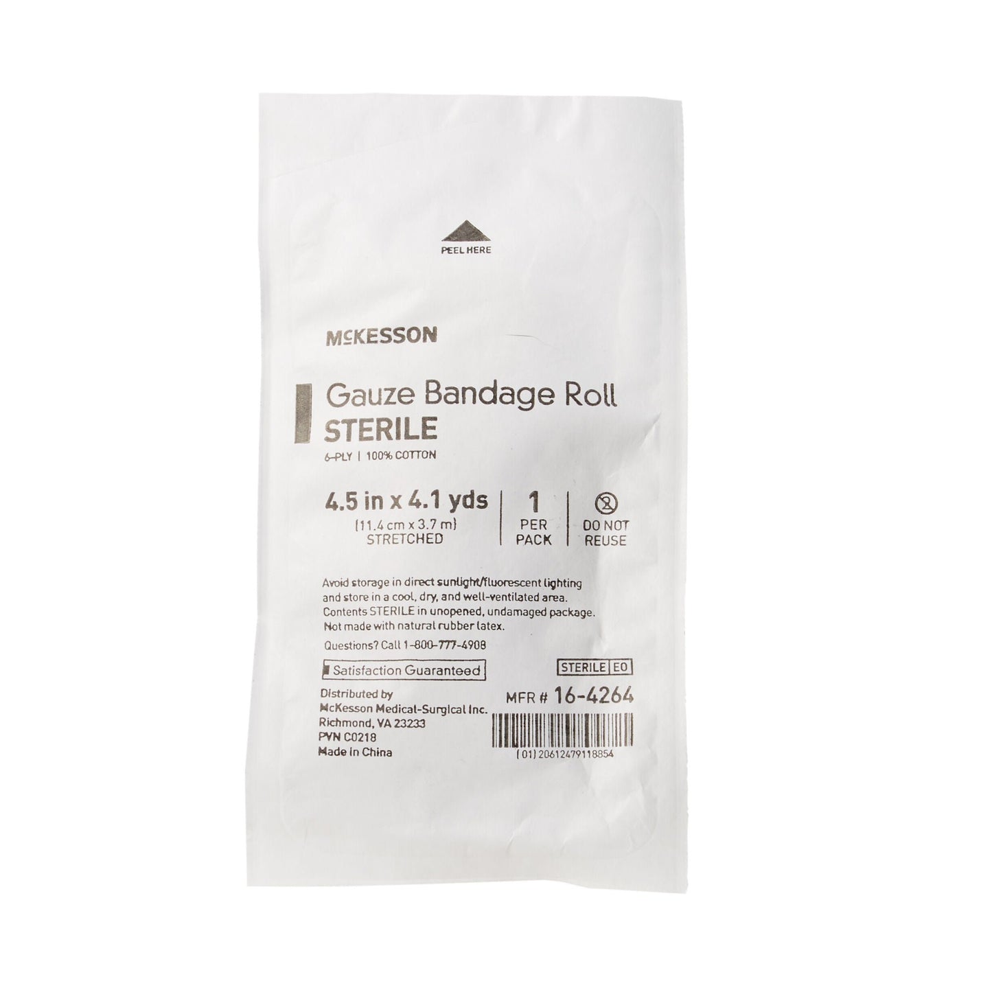 McKesson Sterile Fluff Bandage Roll, Six Ply