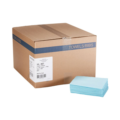 McKesson Nonsterile Blue Procedure Towels
