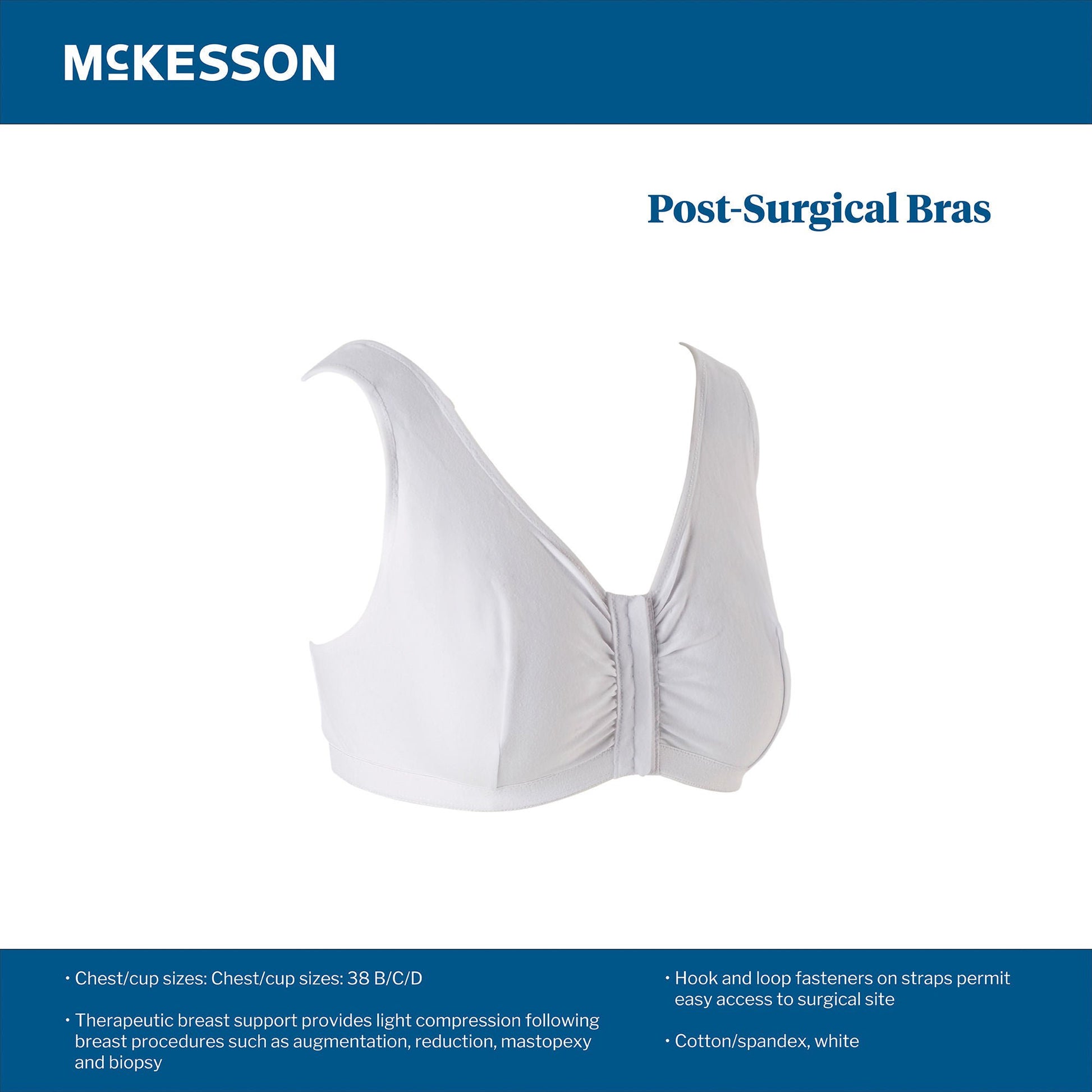 McKesson Surgi-Bra® II, 38 Inch, White