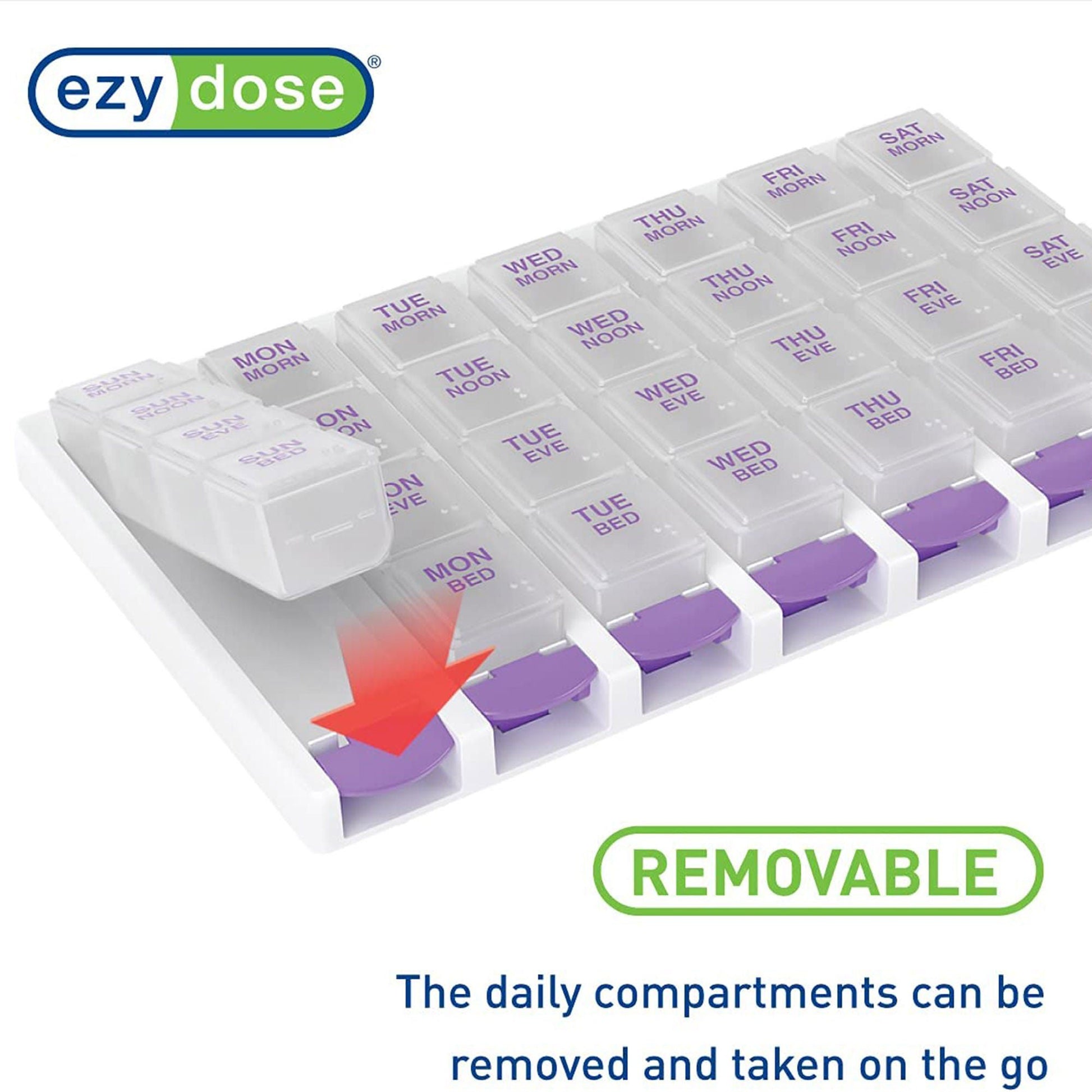 Ezy Dose® Pop Out Push-Button Medtime Planner® Pill Organizer