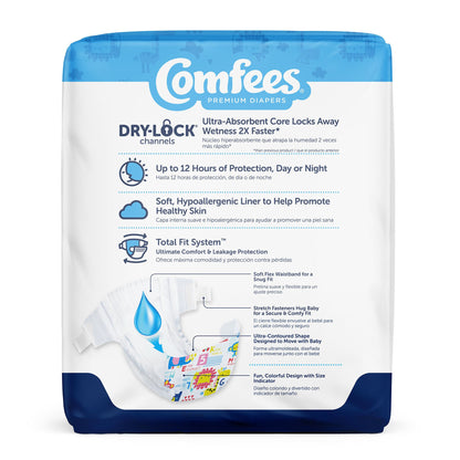 Attends Comfees Premium Baby Diapers, Unisex, Tab Closure