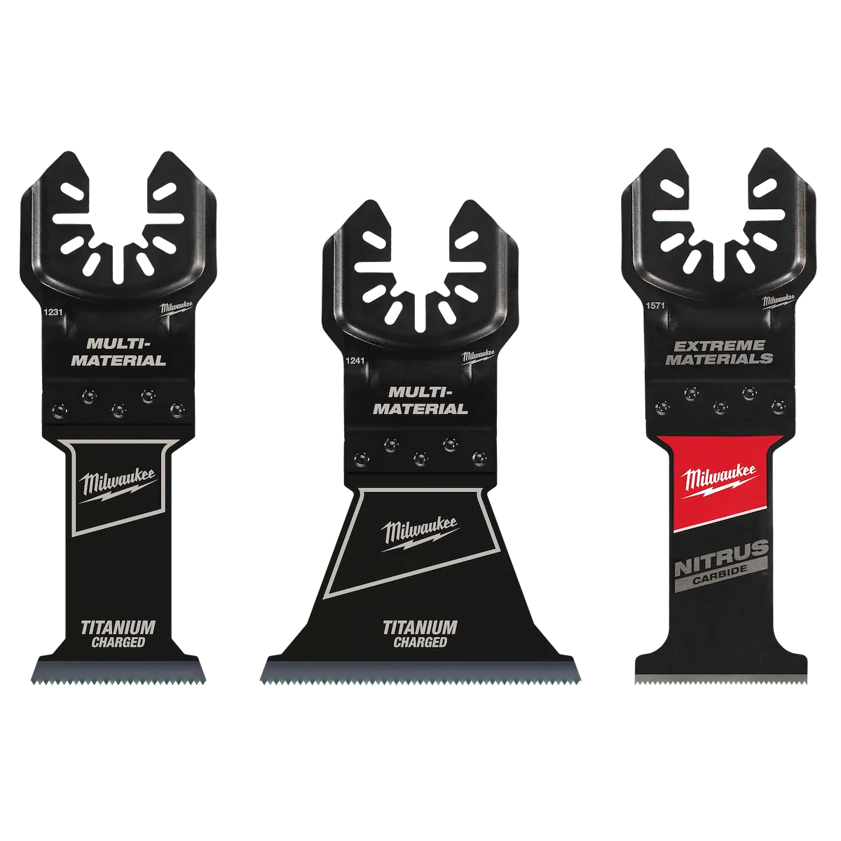 Milwaukee 3 PC Multi-Material Universal Fit Oscillating Multi-Tool Blade Set 49-25-1241