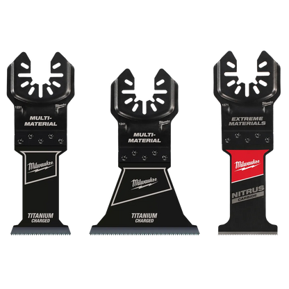 Milwaukee 3 PC Multi-Material Universal Fit Oscillating Multi-Tool Blade Set 49-25-1241