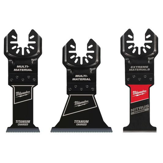 Milwaukee 3 PC Multi-Material Universal Fit Oscillating Multi-Tool Blade Set 49-25-1241