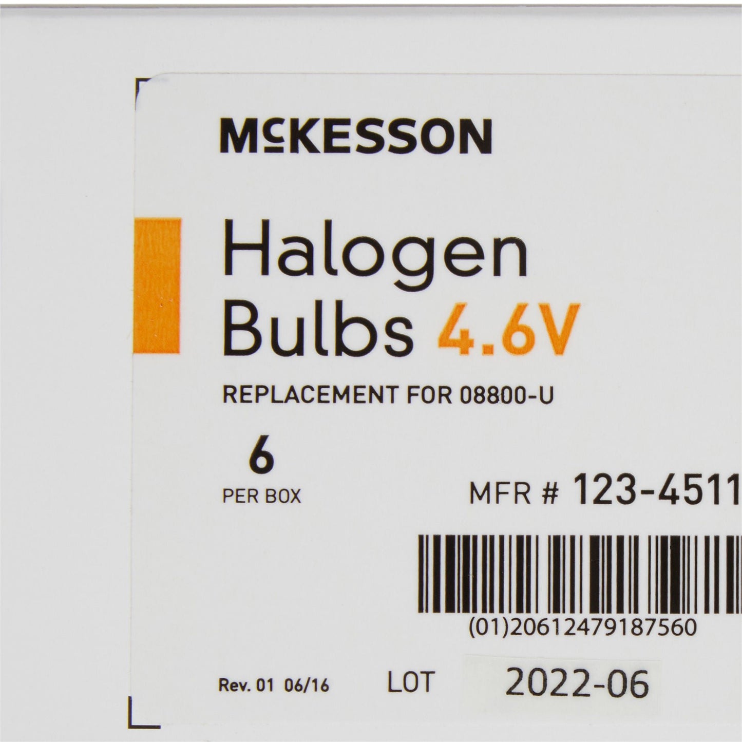 McKesson Halogen Lamp, Replacement Bulb for Vaginal Specula, 4.6 Volt 3 Watt