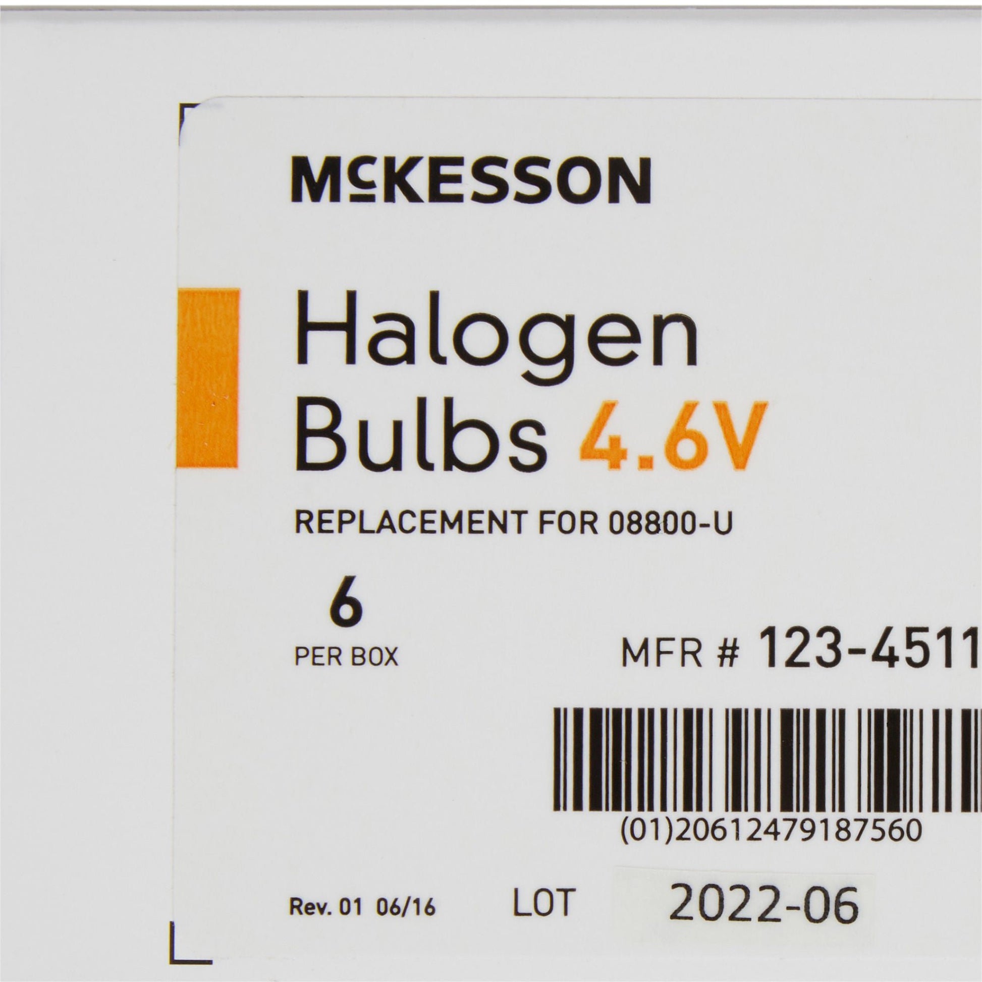 McKesson Halogen Lamp, Replacement Bulb for Vaginal Specula, 4.6 Volt 3 Watt
