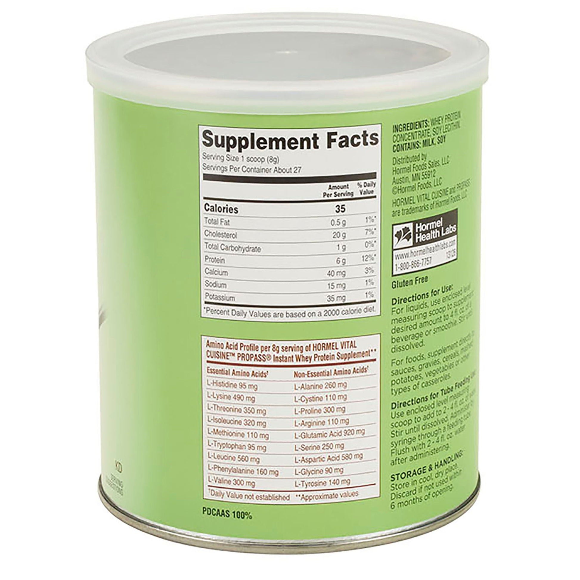 Vital Cuisine® ProPass® Instant Whey Protein Supplement, Can
