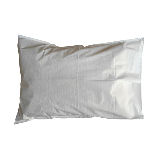McKesson Pillowcase, Disposable, Standard, White, Tissue/Poly