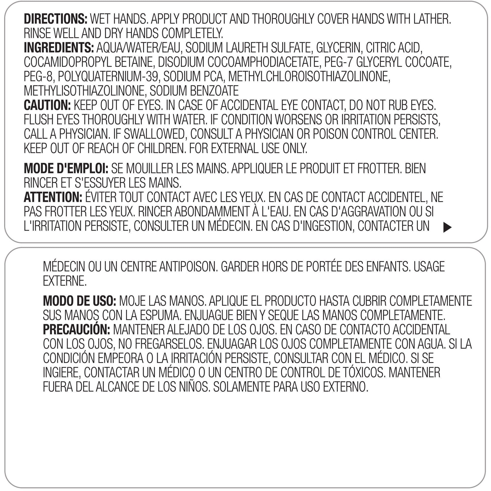 Provon® Clear and Mild Foam Handwash, Dispenser Refill Bottle, Unscented