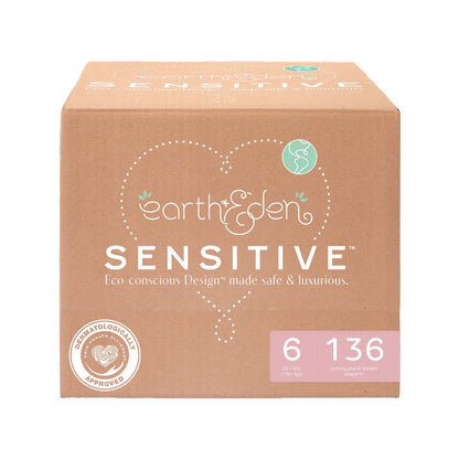 Earth & Eden Sensitive Baby Diapers, for Babies Weighing 35 lbs. or More