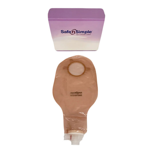 Safe n Simple Urostomy Pouch Two-Piece System 9 Inch Length Without Barrier Drainable