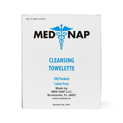 Med Nap Antiseptic Skin Towelette Individual Packet Alcohol Scent
