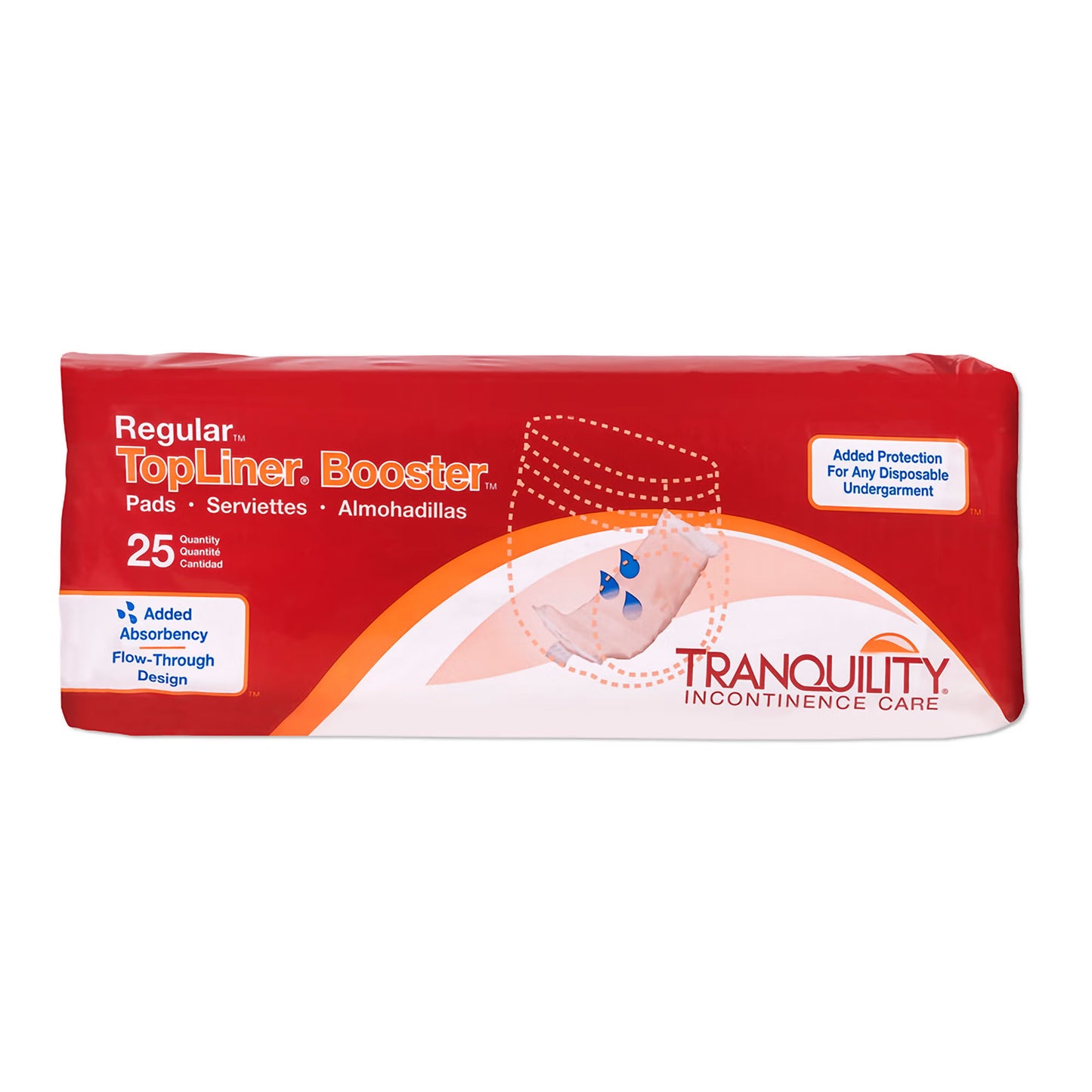TopLiner™ Added Absorbency Incontinence Booster Pad, 4 x 14 Inch